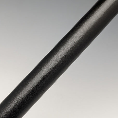 1923 British antique gentleman's cane black shaft pure silver decorative handle 93cm